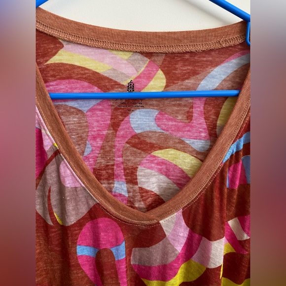 Free People Movement Keep Rolling Printed V Neck Long Sleeve - Picture 3 of 10